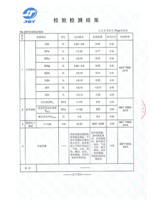 偉吉鋁合金線槽檢測(cè)報(bào)告結(jié)果